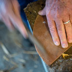 James Crombie in his workshop 2018